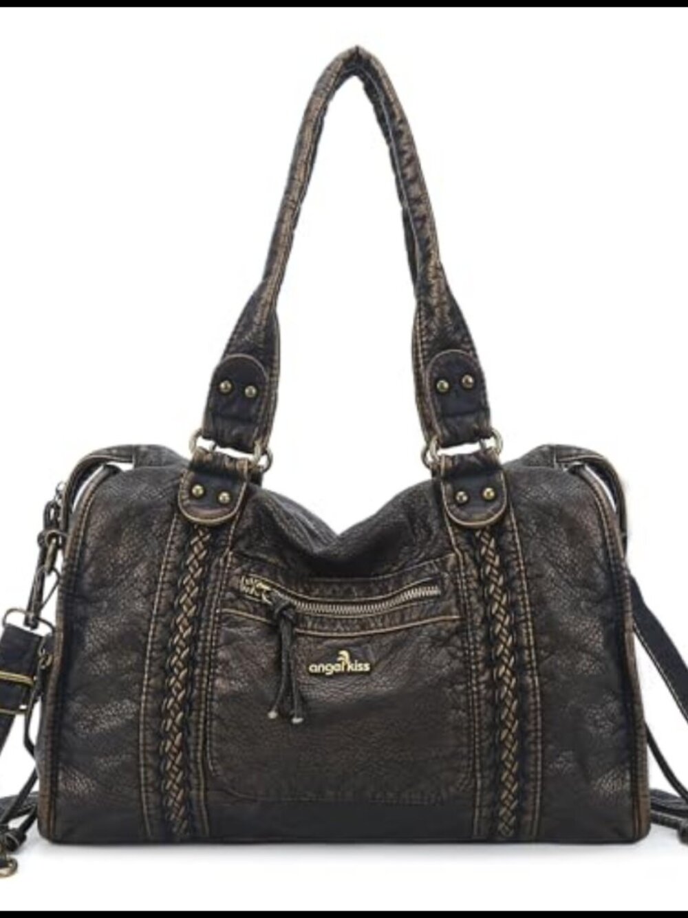 Vegan Leather Hobo Bag Large Tote Satchel Shoulder Handbag